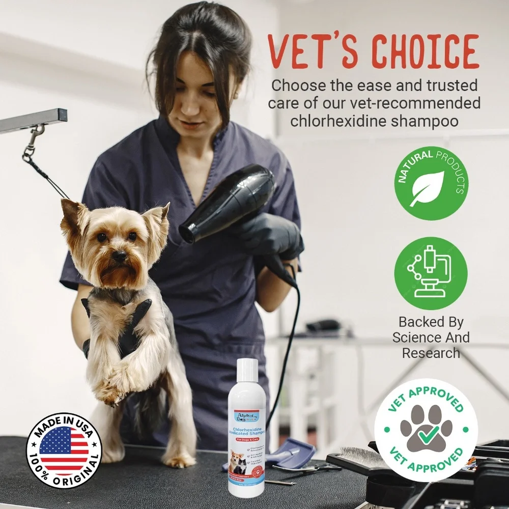 ALPHA DOG SERIES Chlorhexidine Ketoconazole Anti Itch Hot Spot Relief Shampoo